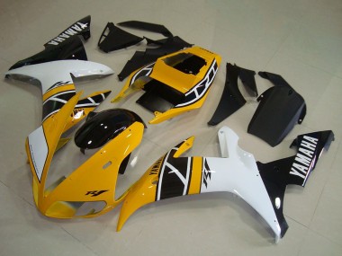 2002-2003 Yellow White Black Anniversary Yamaha YZF R1 Motorcycle Fairings Australia