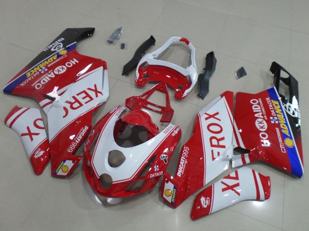 2003-2004 White Red Blue Glossy Black Xerox OEM Style Ducati 999 Motorcycle Fairings Australia