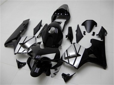 2003-2004 Silver Glossy Black Stripe Honda CBR600RR Motorcycle Fairings Australia