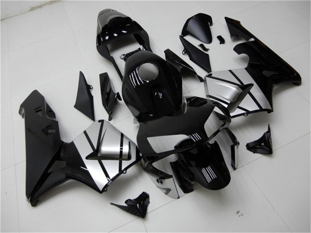 2003-2004 Silver Glossy Black Stripe Honda CBR600RR Motorcycle Fairings Australia