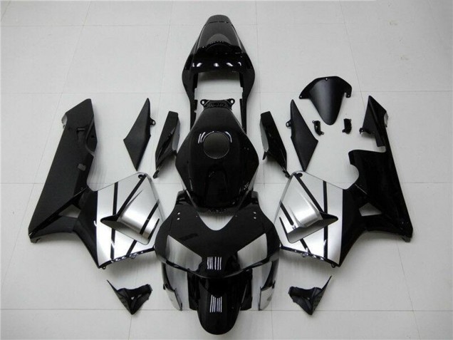 2003-2004 Silver Glossy Black Stripe Honda CBR600RR Motorcycle Fairings Australia
