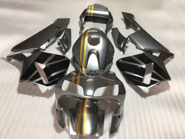 2003-2004 Silver Gold Glossy Black Honda CBR600RR Motorcycle Fairings Australia