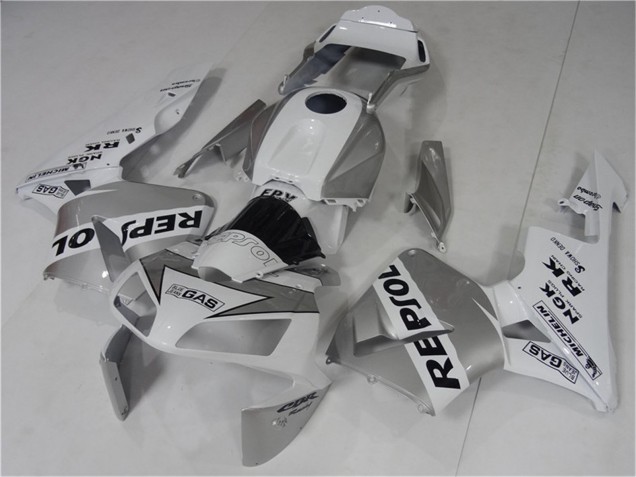 2003-2004 White Silver Black Repsol Honda CBR600RR Motorcycle Fairing Australia