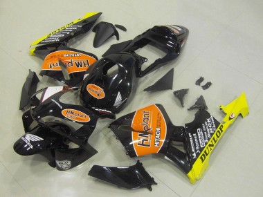 2003-2004 Glossy Black Orange Yellow Hm Plant Dunlop Honda CBR600RR Motorcycle Fairings Australia