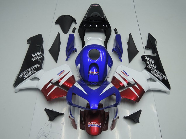 2003-2004 White Red Blue Glossy Black HRC Honda CBR600RR Motorcycle Fairings Australia
