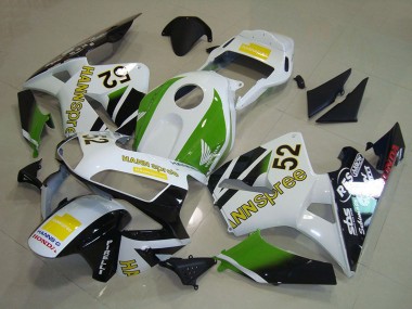 2003-2004 White Green Yellow Glossy Black Hannspree 52 Honda CBR600RR Motorcycle Fairings Australia