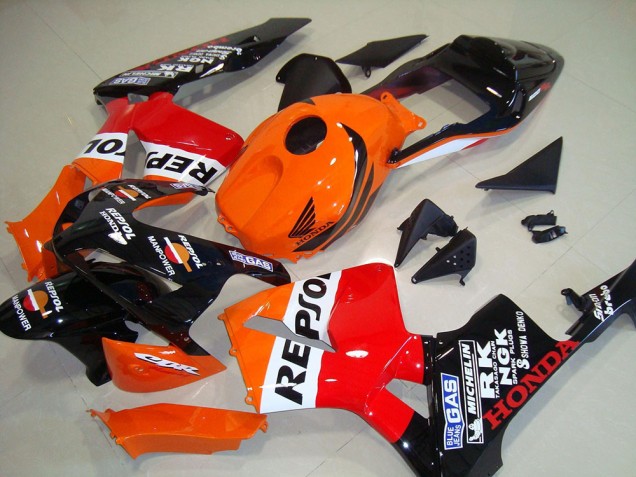 2003-2004 Orange White Red Glossy Black Repsol Honda CBR600RR Motorcycle Fairings Kit Australia
