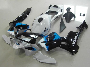 2003-2004 White Blue Glossy Black Honda CBR600RR Motorcycle Fairings Australia