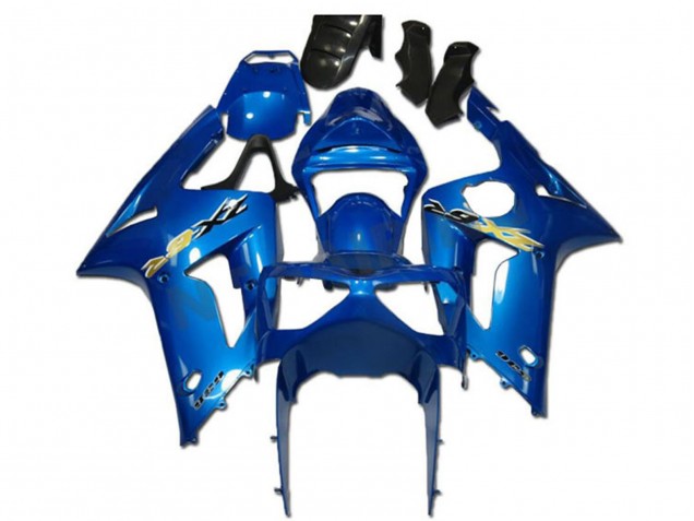 2003-2004 Green White Black Silkolene Kawasaki ZX6R Motorcycle Fairings Australia