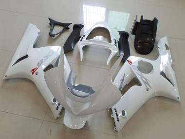 2003-2004 White with Silver Decals Kawasaki ZX6R Motorcycle Fairings Australia