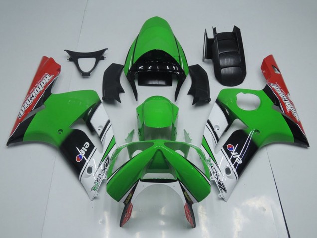 2003-2004 Green White Black Red Motocard Kawasaki ZX6R Motorcycle Fairings Australia