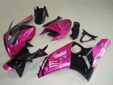 2003-2004 Pink Black White Monster Kawasaki ZX6R Motorcycle Fairings Australia