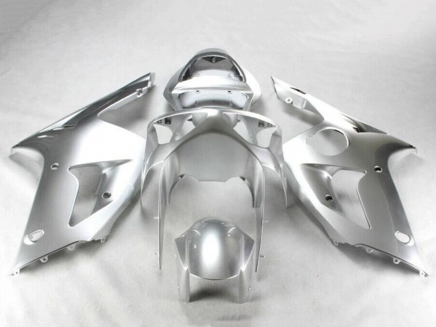 2003-2004 Silver Kawasaki ZX6R Motorcycle Fairing Kits Australia