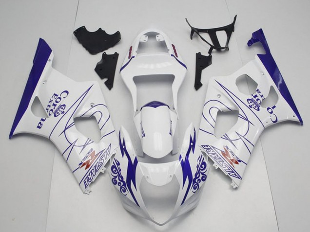 2003-2004 White Blue Corona Alstare Suzuki GSXR 1000 Motorcycle Fairings Australia