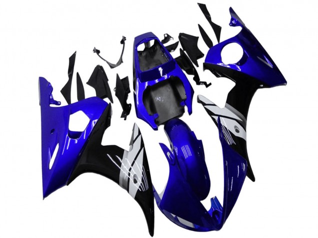 2003-2004 Blue White Glossy Black Yamaha YZF R6 Motorcycle Fairings Australia