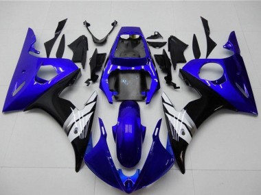 2003-2004 Blue White Glossy Black Yamaha YZF R6 Motorcycle Fairings Australia
