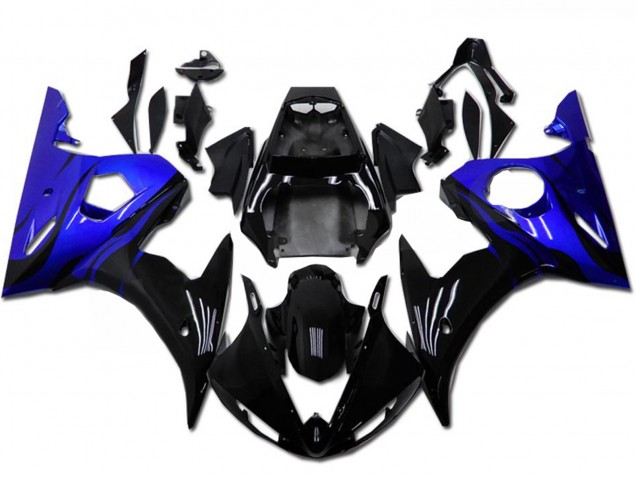 2003-2004 Blue Glossy Black Yamaha YZF R6 Motorcycle Fairing Kits Australia