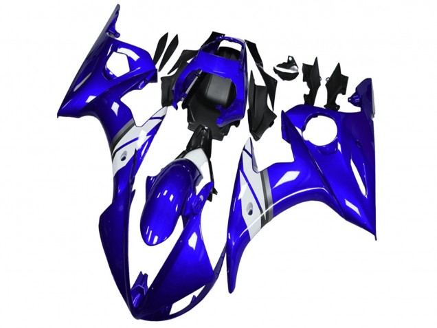 2003-2004 Blue White Yamaha YZF R6 Motorcycle Fairings Australia