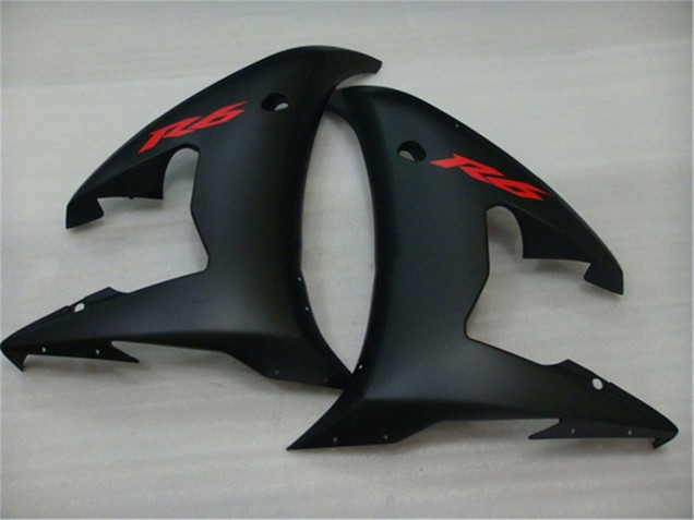 2003-2004 Glossy Black Matte Black Red Decals Yamaha YZF R6 Motorcycle Fairings Australia