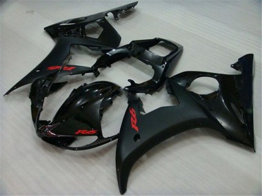 2003-2004 Glossy Black Matte Black Red Decals Yamaha YZF R6 Motorcycle Fairings Australia