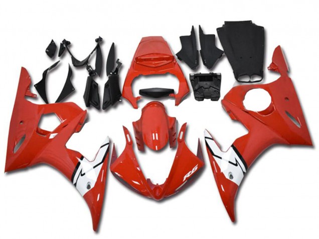2003-2004 Red White Yamaha YZF R6 Motorcycle Fairings Australia