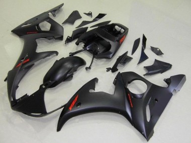 2003-2004 Matte Black Red Decals Yamaha YZF R6 Motorcycle Fairings Australia