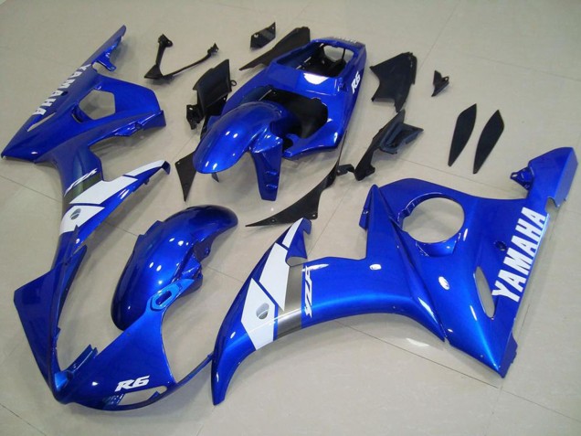 2003-2004 Blue White OEM Style Yamaha YZF R6 Motorcycle Fairings Australia