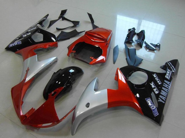 2003-2004 Red Silver Glossy Black Yamaha YZF R6 Motorcycle Fairings Australia