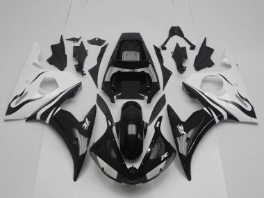 2003-2004 White Glossy Black Yamaha YZF R6 Bike Fairings Australia