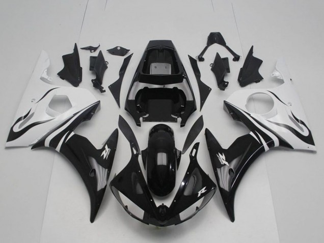2003-2004 White Glossy Black Yamaha YZF R6 Bike Fairings Australia