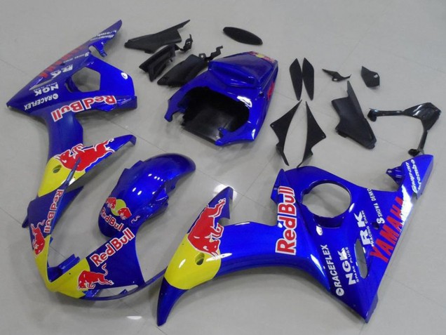 2003-2004 Blue Yellow Red Bull Yamaha YZF R6 Motorcycle Fairings Australia