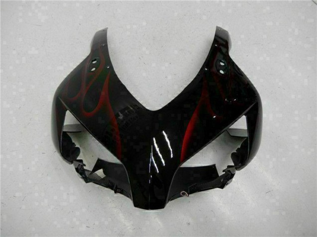2004-2005 Glossy Black Red Flame Honda CBR1000RR Motorcycle Fairings Australia
