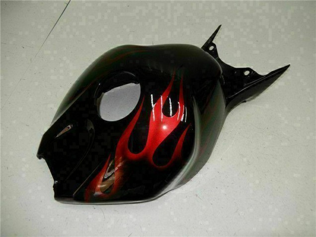 2004-2005 Glossy Black Red Flame Honda CBR1000RR Motorcycle Fairings Australia