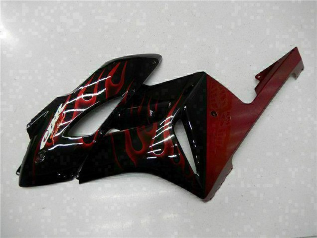 2004-2005 Glossy Black Red Flame Honda CBR1000RR Motorcycle Fairings Australia