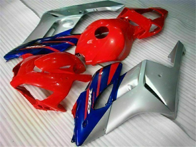 2004-2005 Silver Red Blue Black Stripe Honda CBR1000RR Motorcycle Fairings Australia