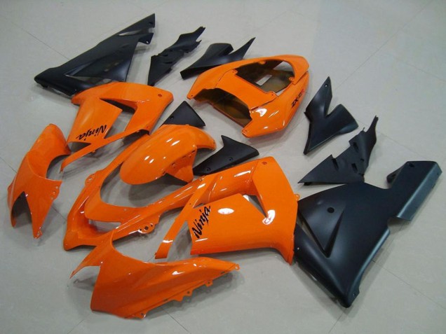 2004-2005 Orange Matte Black Kawasaki ZX10R Motorcycle Fairings Australia