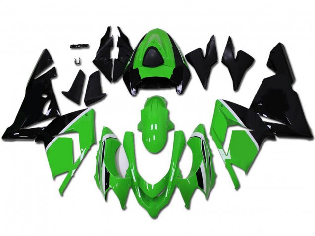 2004-2005 Green Glossy Black Kawasaki ZX10R Motorcycle Fairings Australia