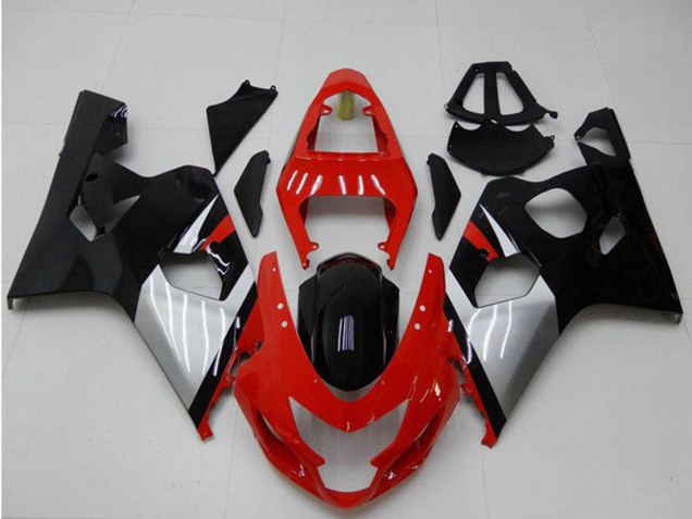 2004-2005 Red Silver Black Suzuki GSXR 600/750 Motorcycle Fairings Australia