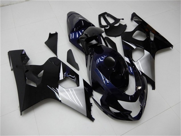 2004-2005 Glossy Black Silver Blue Suzuki GSXR 600/750 Motorcycle Fairings Australia
