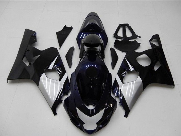 2004-2005 Glossy Black Silver Blue Suzuki GSXR 600/750 Motorcycle Fairings Australia