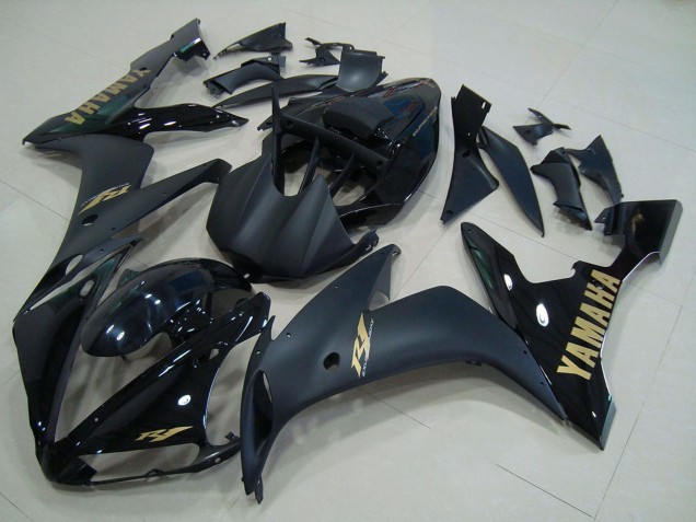 2004-2006 Glossy Black Matte Black Gold Yamaha YZF R1 Motorcycle Fairings Australia