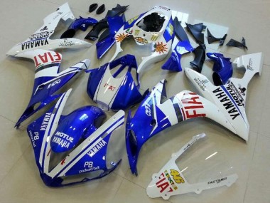2004-2006 White Blue Red Fiat Yamaha YZF R1 Motorcycle Fairings Australia