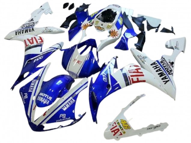 2004-2006 White Blue Red Fiat Yamaha YZF R1 Motorcycle Fairings Australia