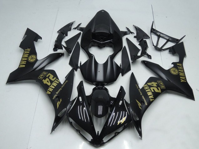 2004-2006 Matte Black Gold Yamaha YZF R1 Motorcycle Fairings Australia