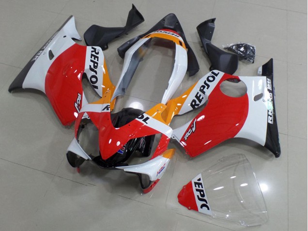 2004-2007 White Red Yellow Glossy Black Repsol Honda CBR600 F4i Motorcycle Fairings Australia