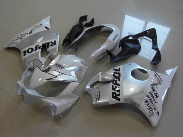 2004-2007 White Silver Black Repsol Honda CBR600 F4i Motorcycle Fairings Australia