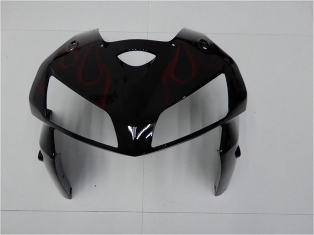 2005-2006 Glossy Black Red Flame Honda CBR600RR Motorcycle Fairing Kits Australia
