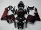 2005-2006 Glossy Black Red Flame Honda CBR600RR Motorcycle Fairing Kits Australia