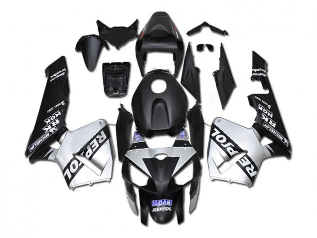 2005-2006 Black Silver Repsol Honda CBR600RR Motorcycle Fairings Australia