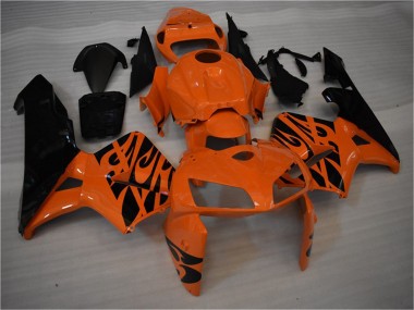 2005-2006 Orange Black Flame Honda CBR600RR Motorcycle Fairing Australia